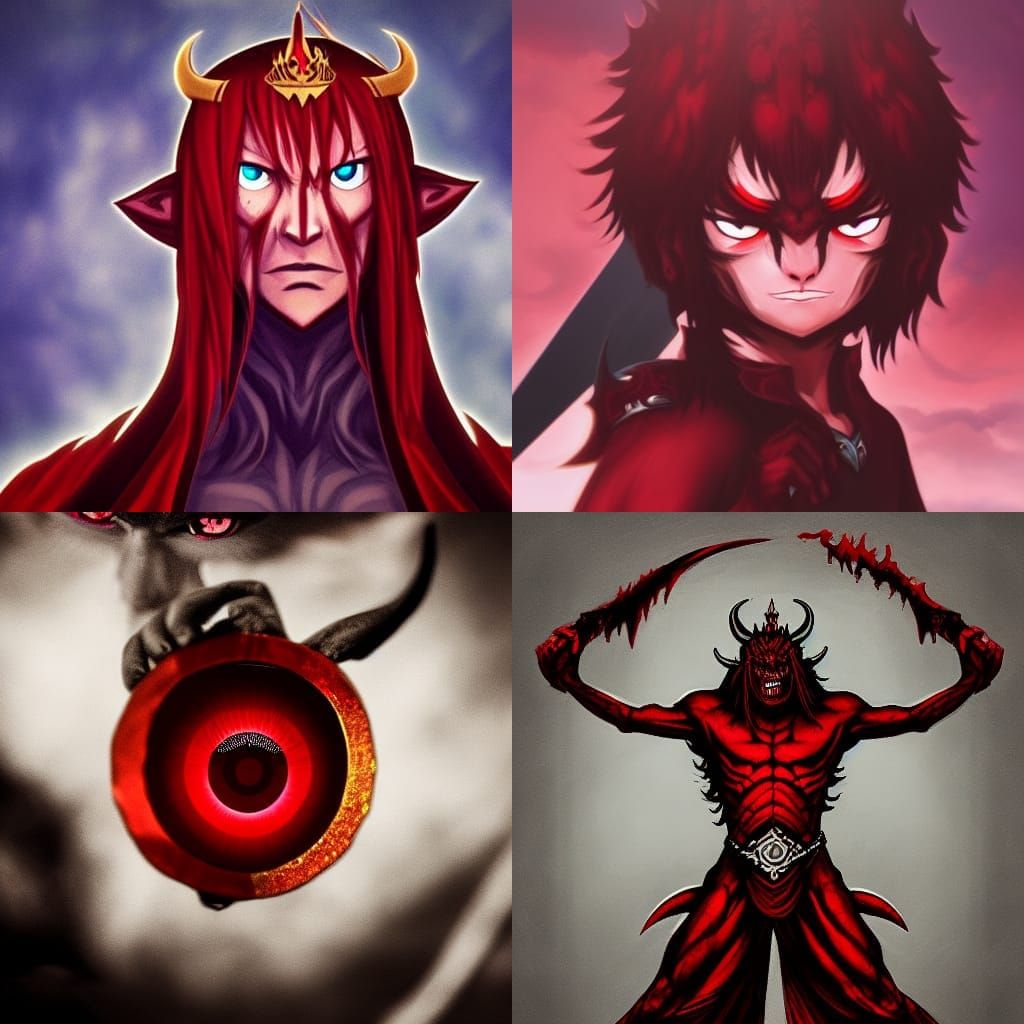 A fearsome demon king with a Ruby eye