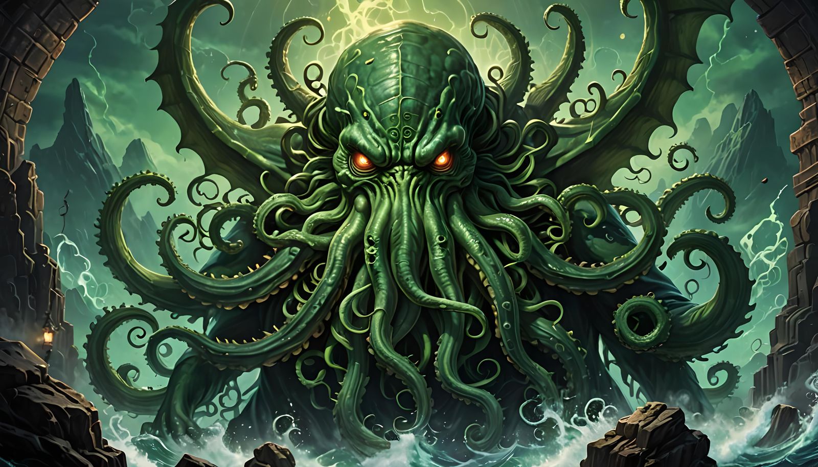 Awaken Cthulhu! - AI Generated Artwork - NightCafe Creator