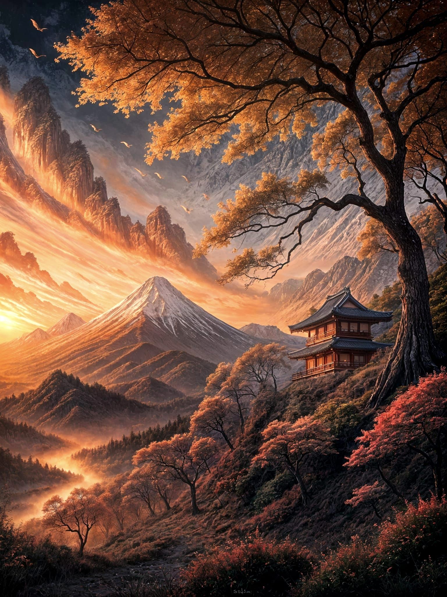 Japanese oil painting  by @photon