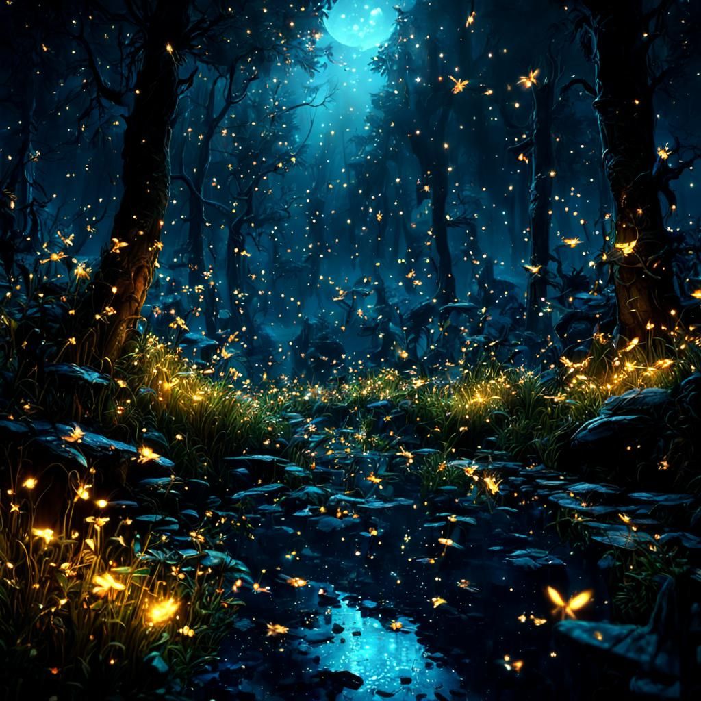 Fireflies  by @Fendena