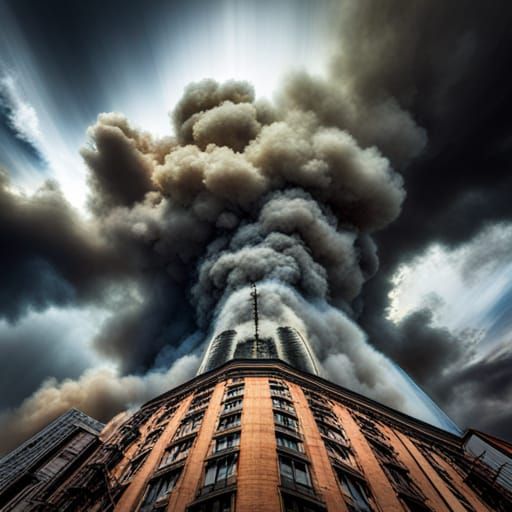A big fire .