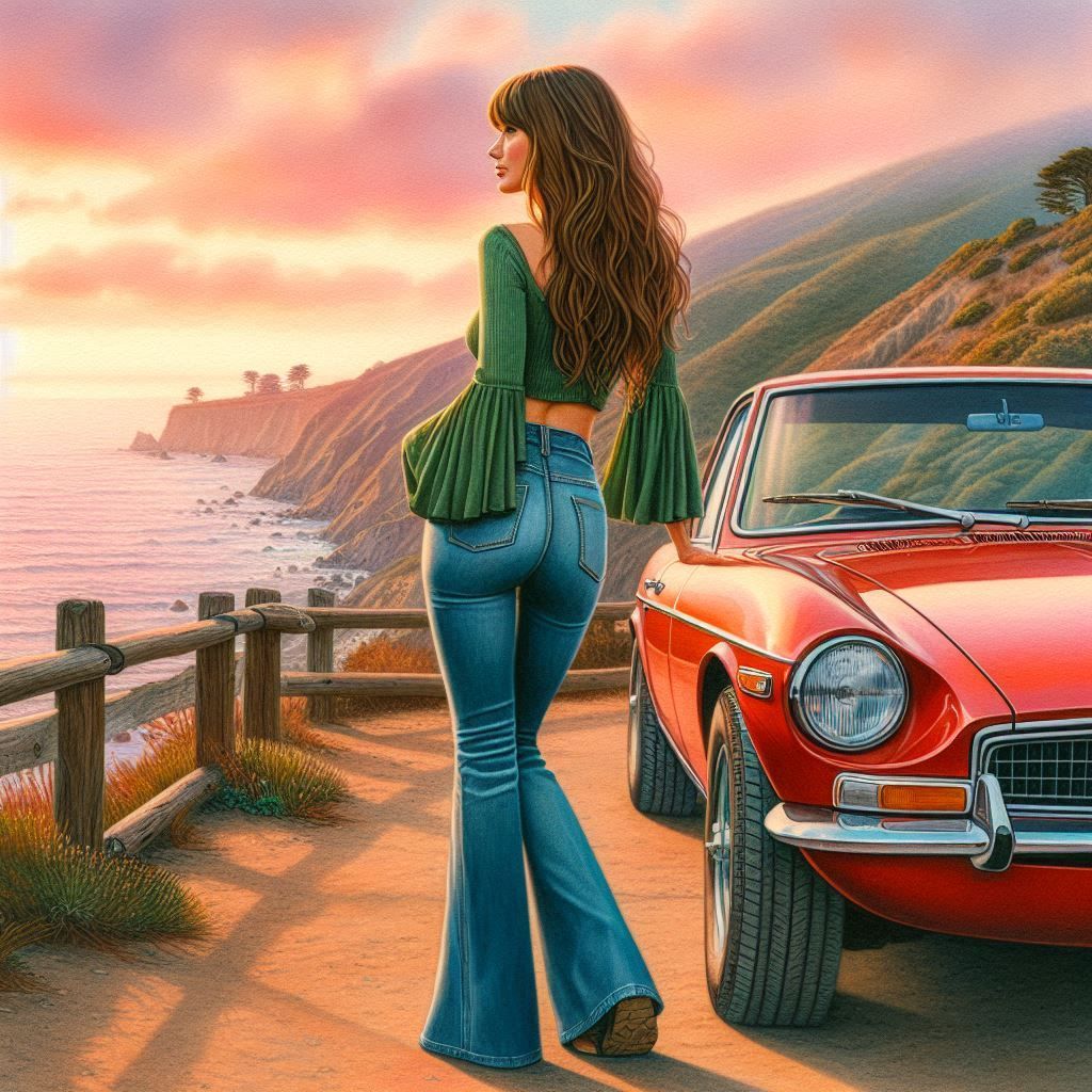 Sunset along the coast.