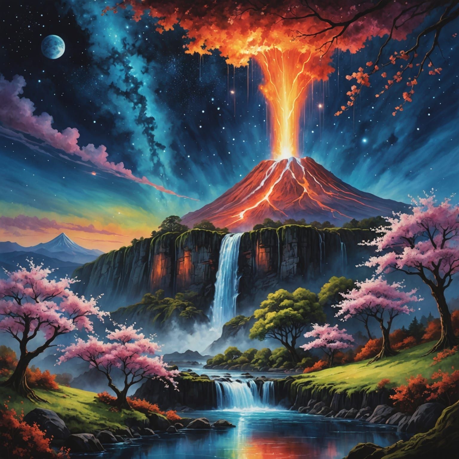 Volcano landscape