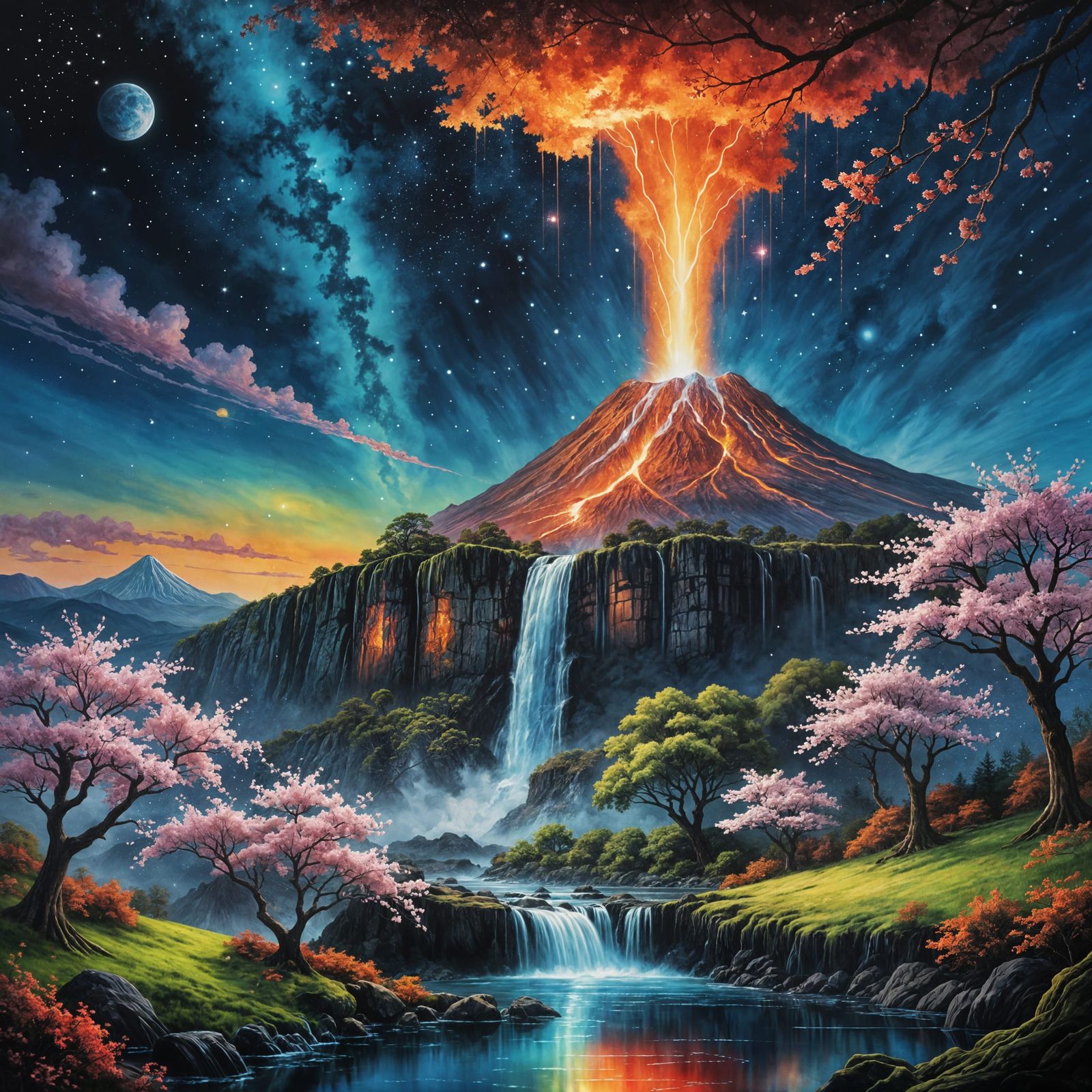 Volcano landscape  by @Laevos