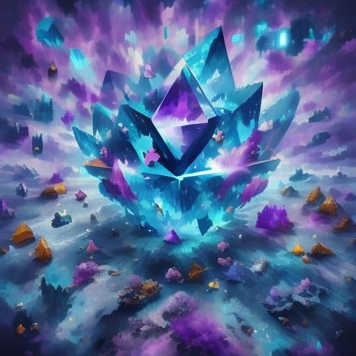 <lora:Spirit World:1.0> 
A crystal shattering into a thousan...