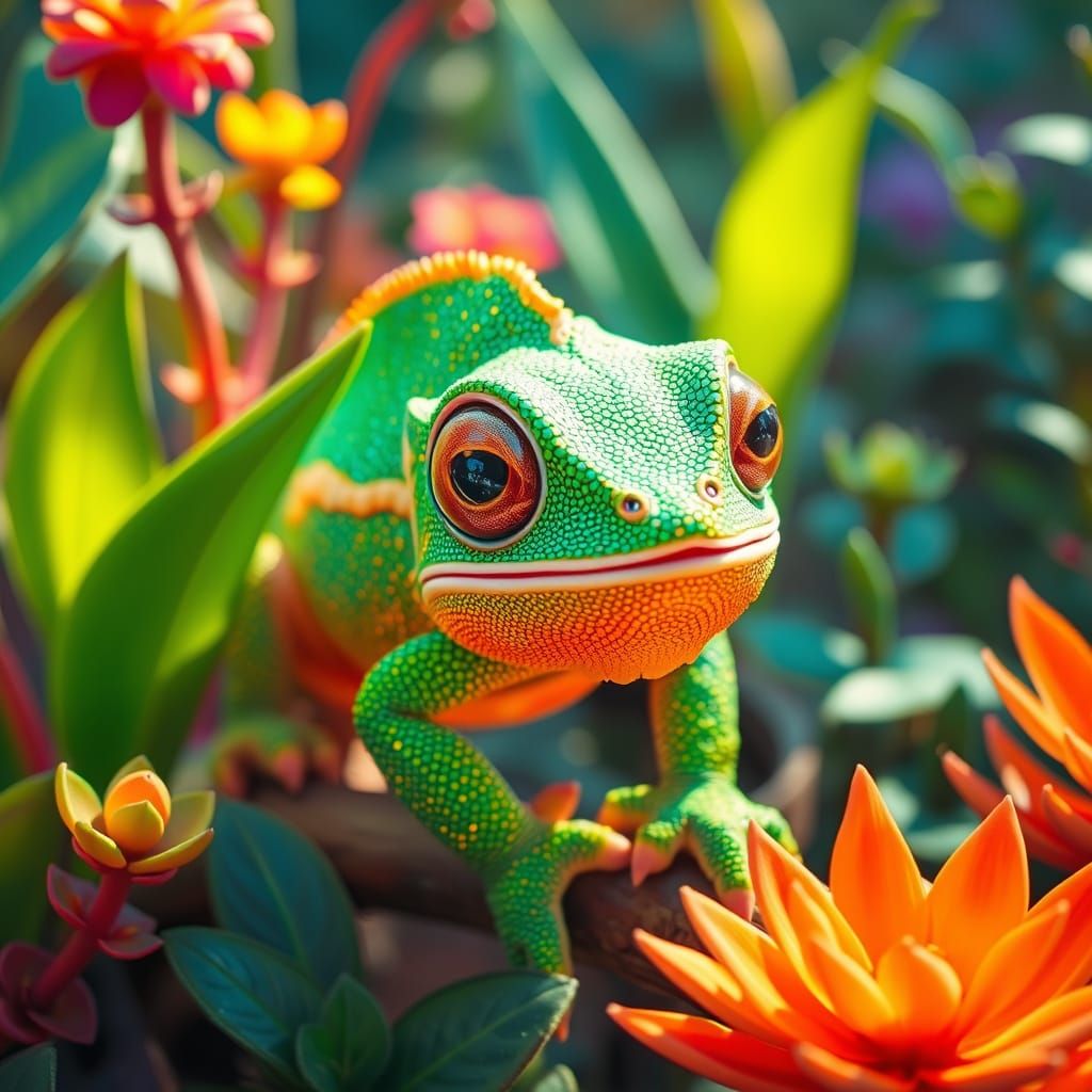 Neon camaleon   by @Tmar