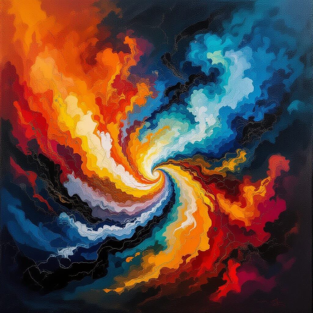 Abstract Elemental Clash in Expressive Style