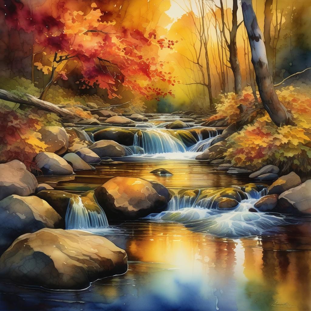 A cascading stream   by @CloST 