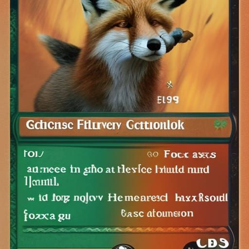 fox mtg card AI Generated Artwork NightCafe Creator
