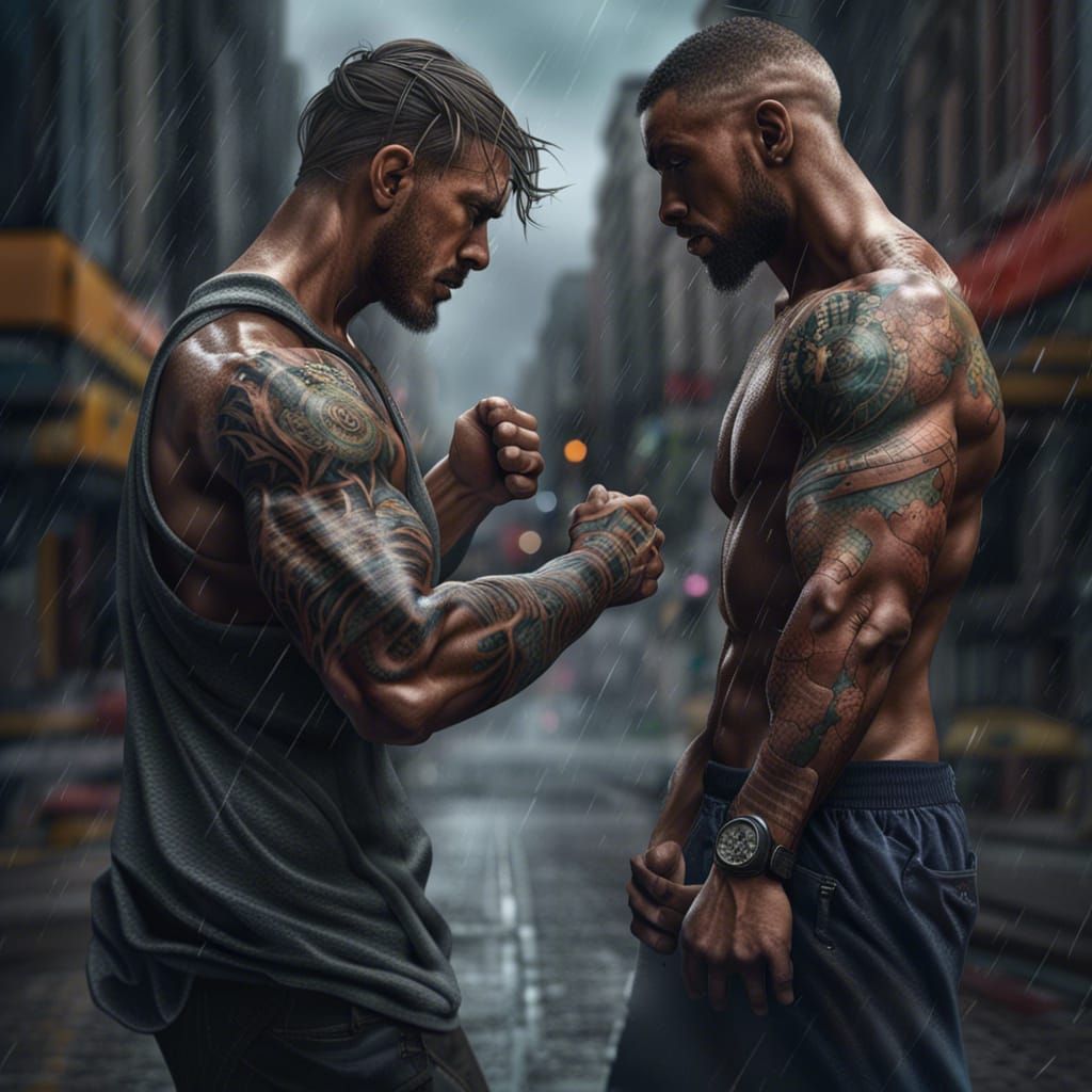 street fight - AI Generated Artwork - NightCafe Creator