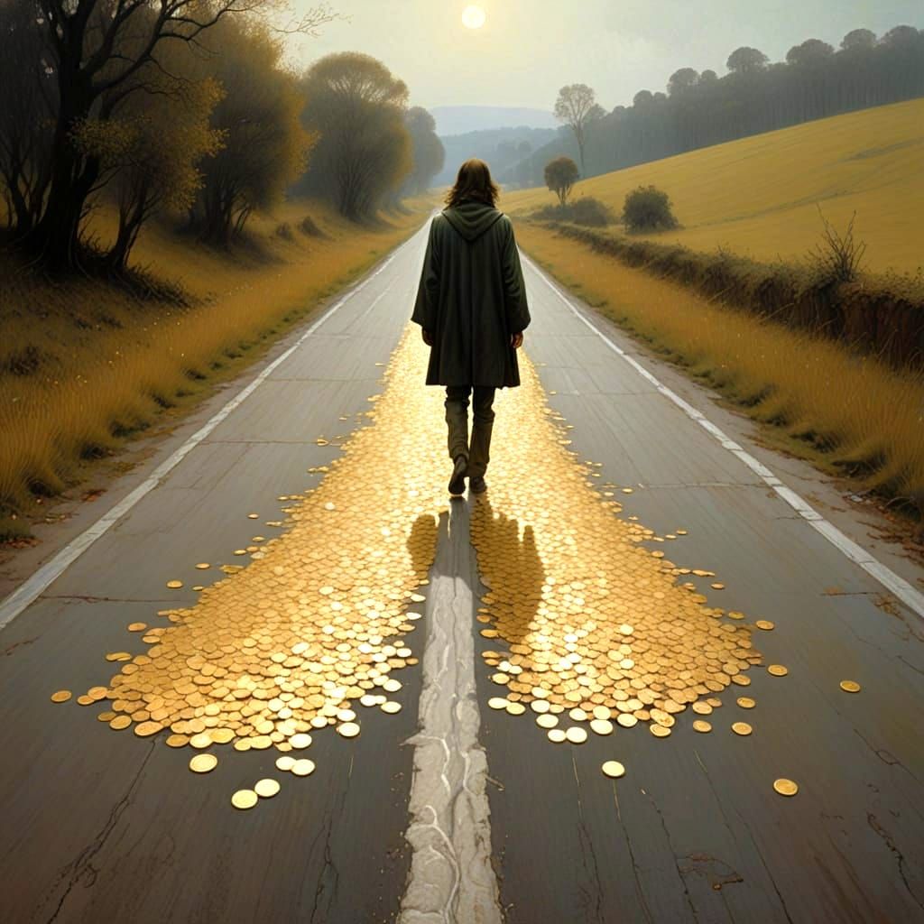 Psalm 119
127 Because I love your commands
    more than gold, more than pure gold,
128 and because I ...  by @Art Bug