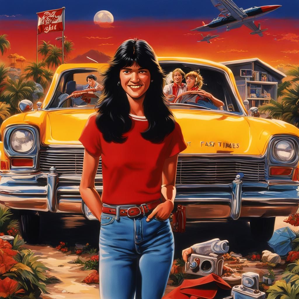 Phoebe Cates in the film Fast Times At Ridgemont High. - AI Generated