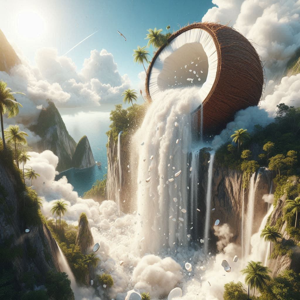 Coconut Smoothie Cliff & Fall