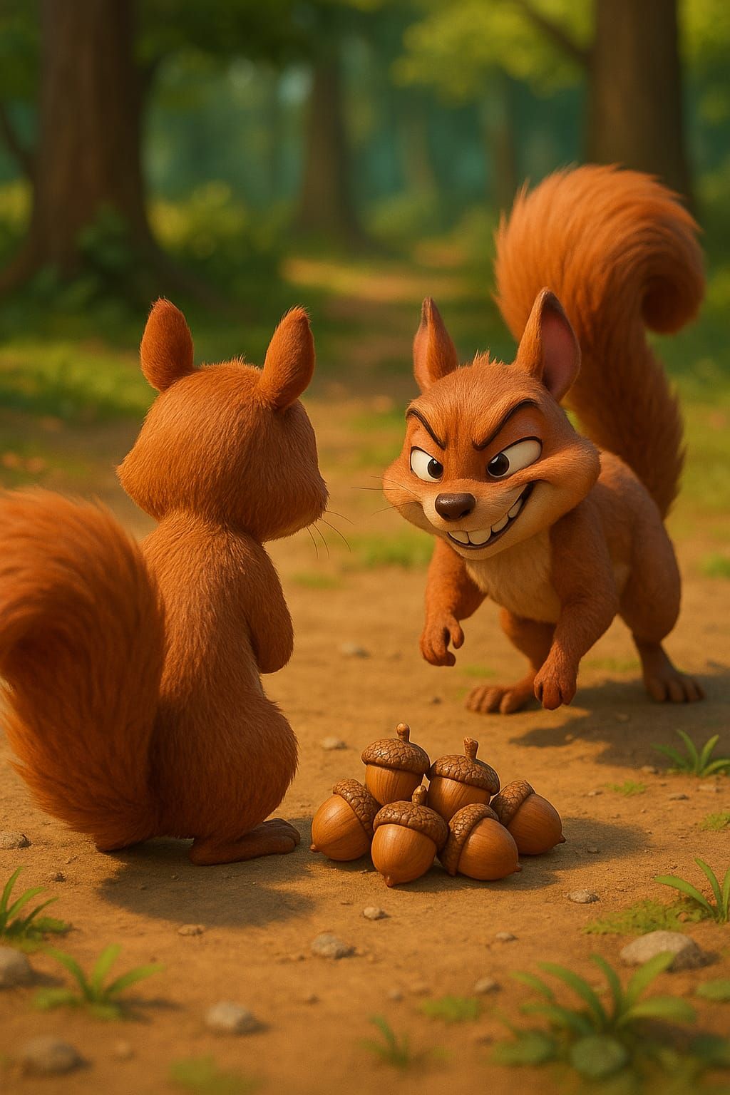 "Don't count your acorns before they're stashed."