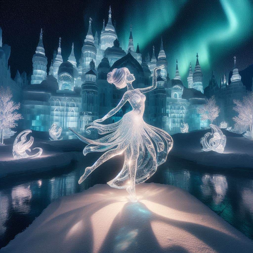 fantastical ice sculpture