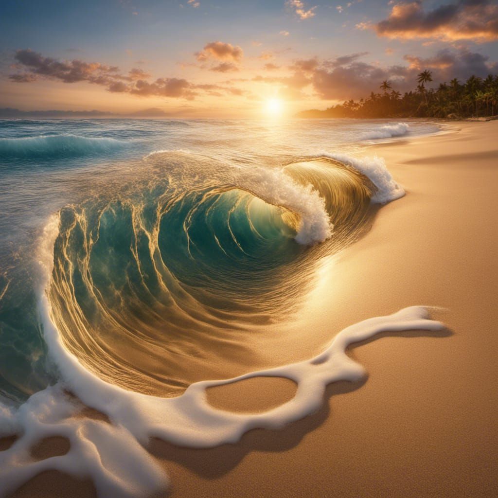 Sunset waves