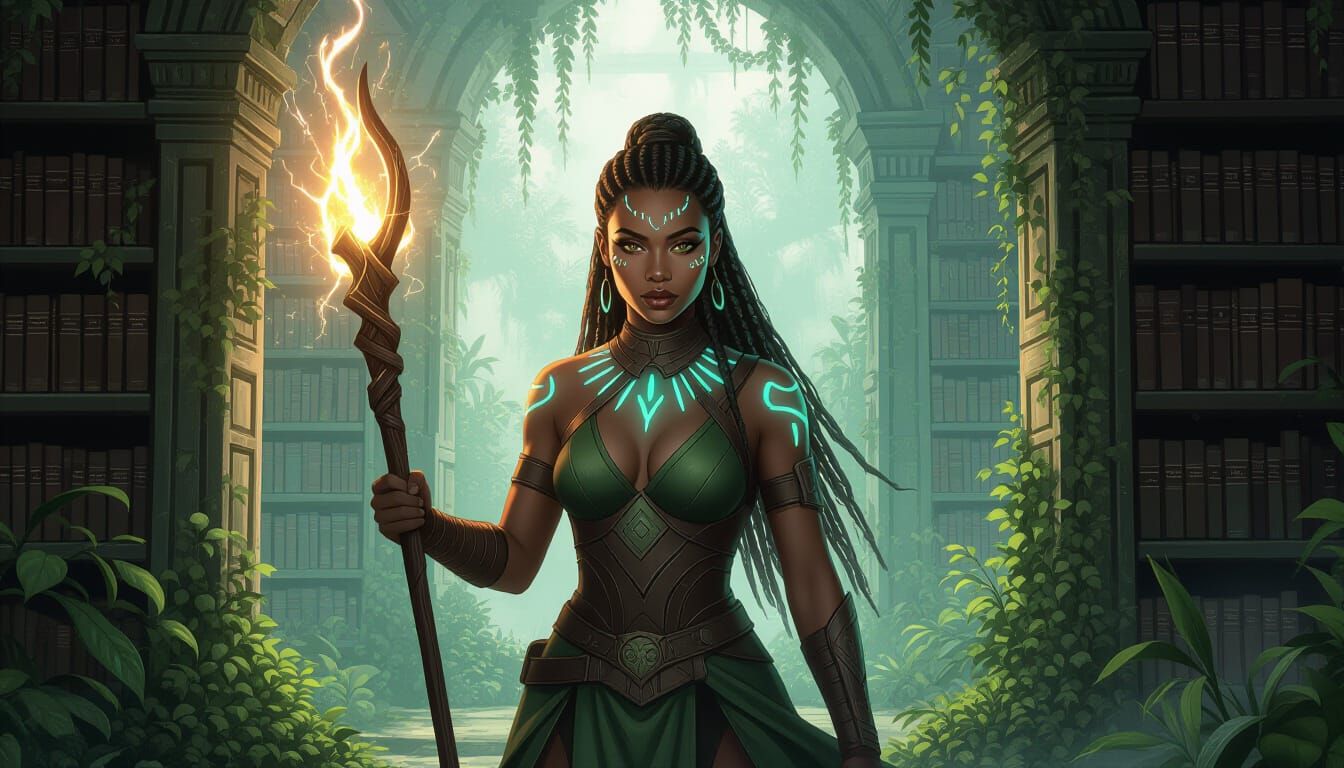 Mystic Guardian of the Verdant Library