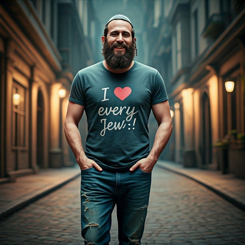 Confident Hasidic Man Embraces Inclusivity in Vibrant Fantas...