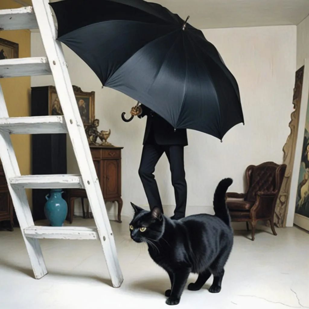 If that cat walks under that ladder...