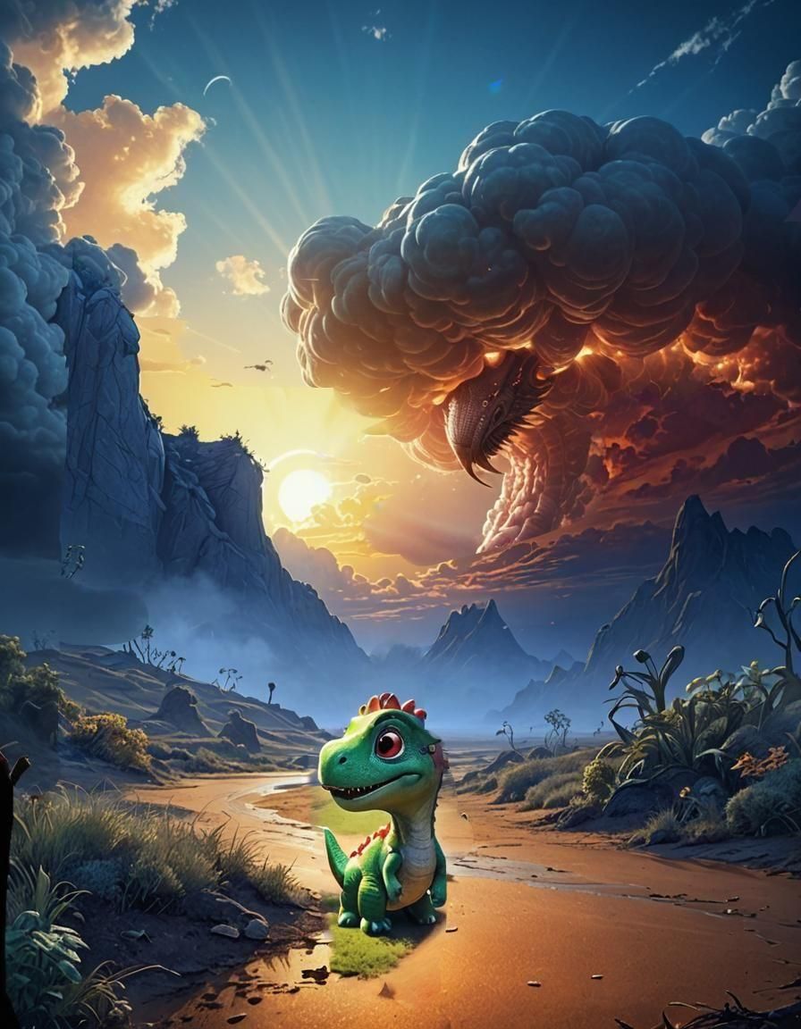 Cartoons baby dinozaur