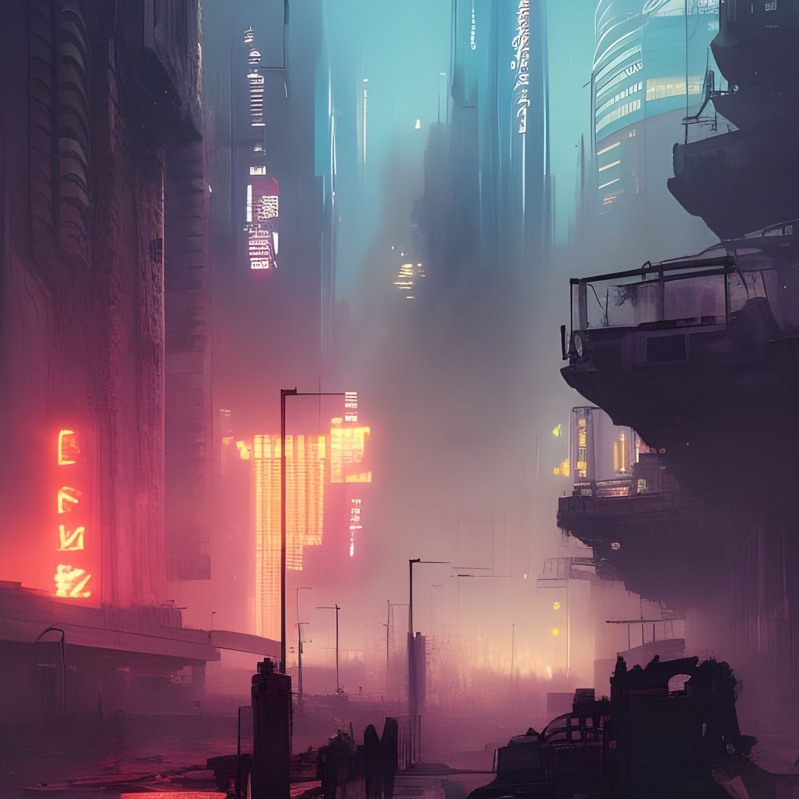 Desolate City - AI Generated Artwork - NightCafe Creator