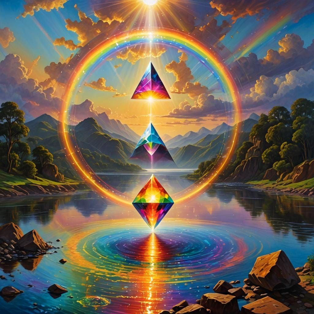 The Sun destroying the river.  Divine inter dimensional tess...