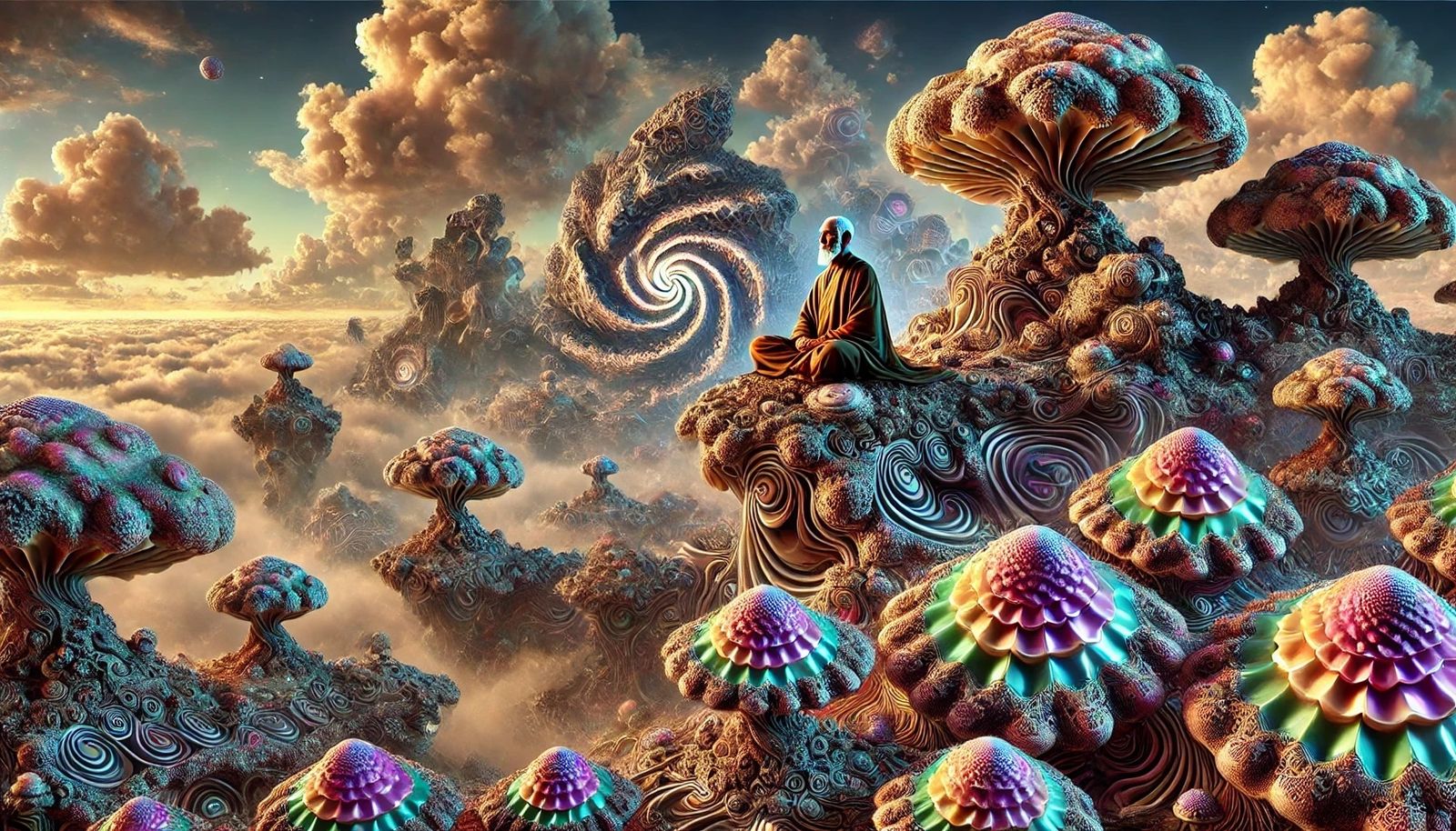 The wise monk - journey of the minds eye. 1 of 6 in the sequence