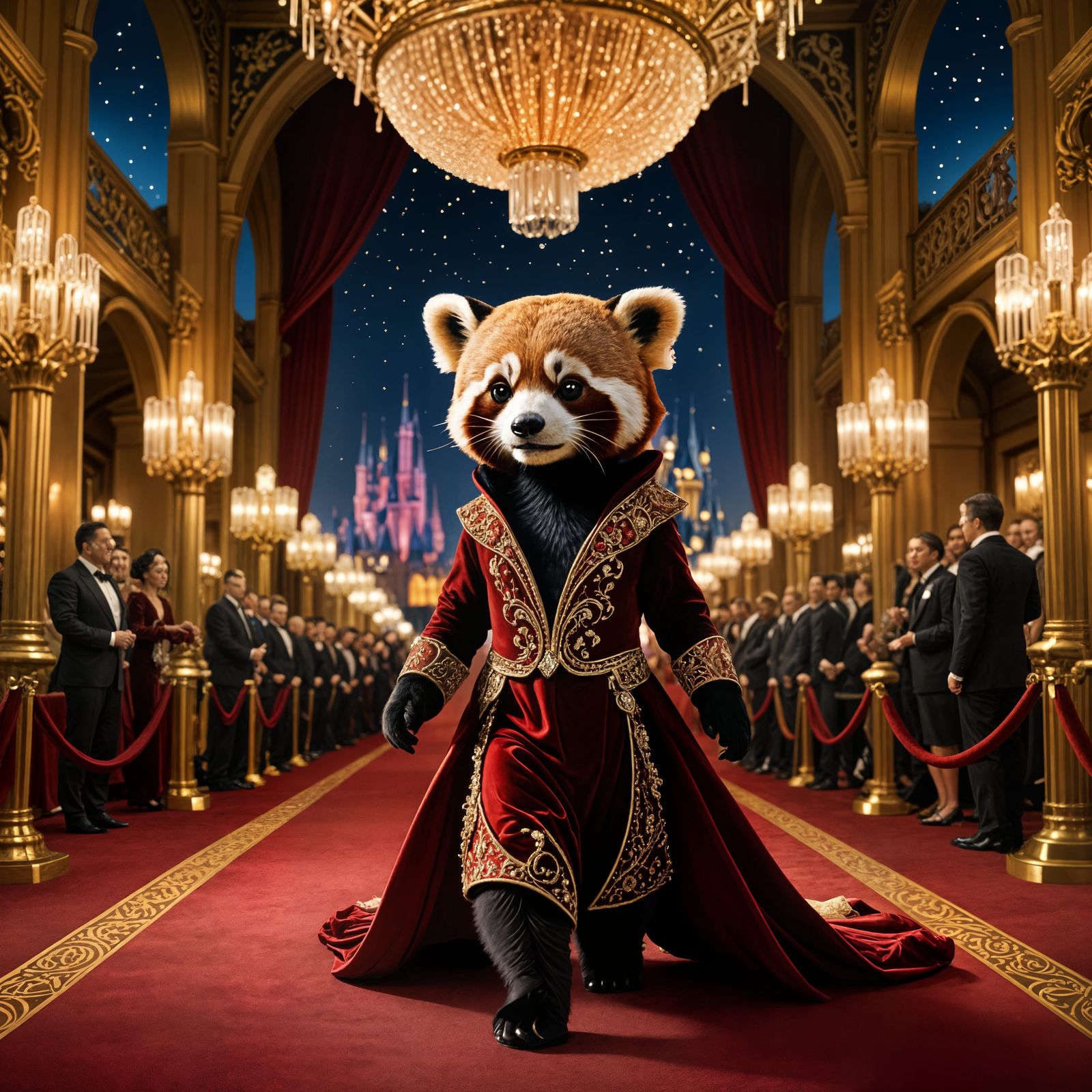 red panda on the red carpet  by @Charlotti