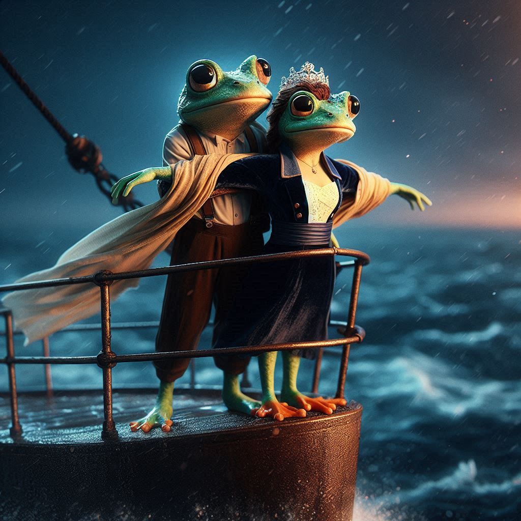 Jack and Rose aboard the Frogtanic