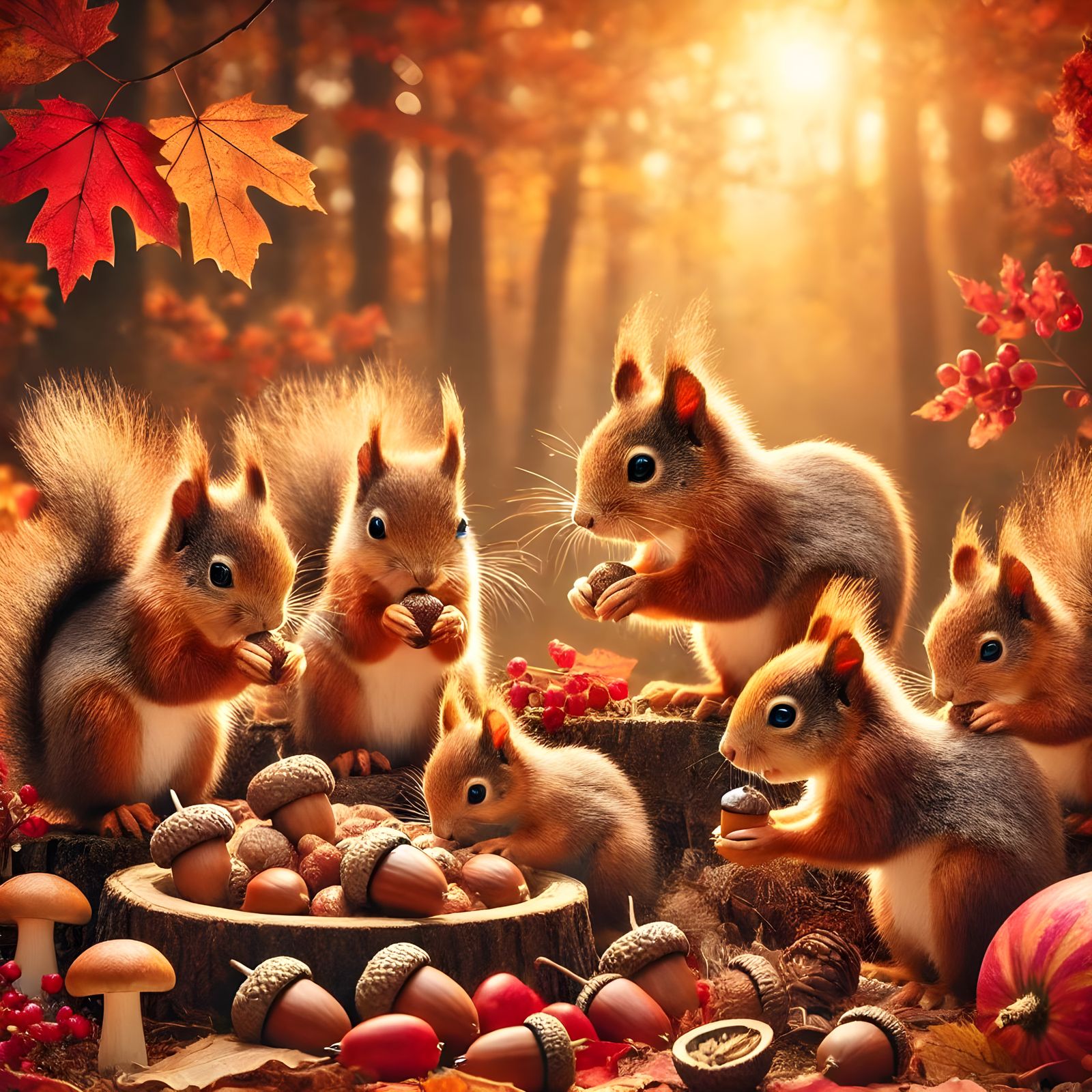 animals in autumn