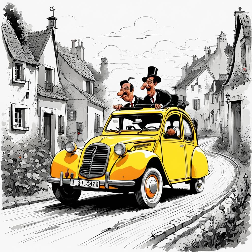 2cv on the small roads