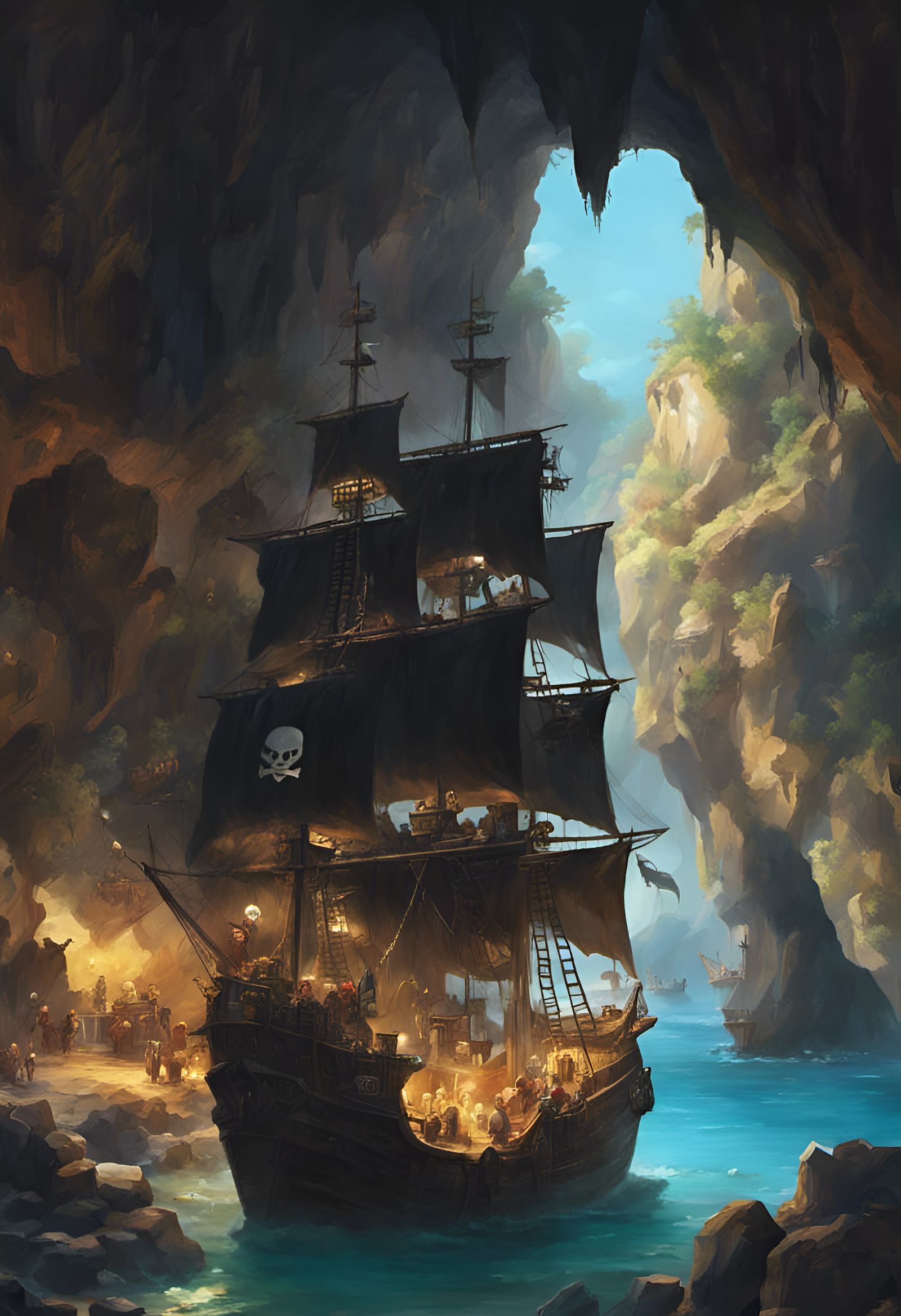 Deadmens Bay, a pirates hidden cove  by @ARTFUL