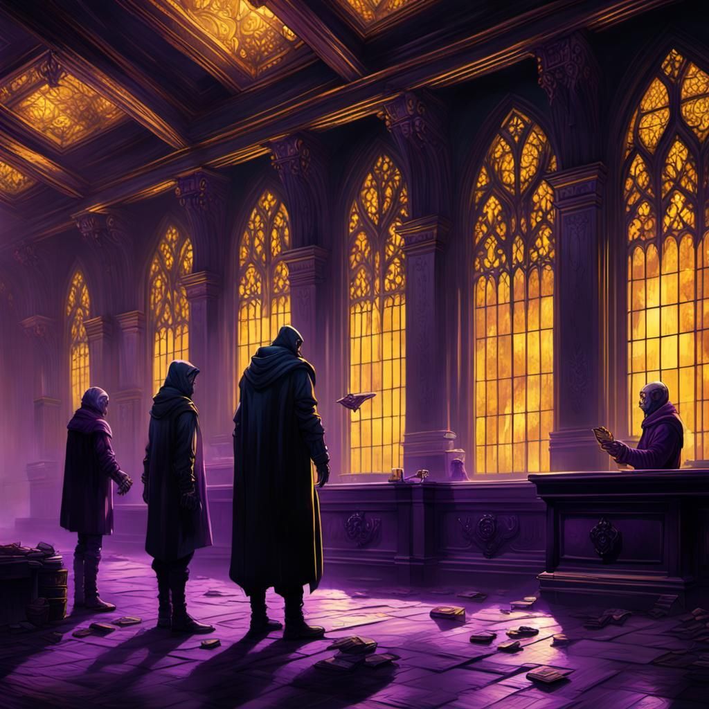 Gothic Dark Fantasy Bank: Hand Loan Concept Art