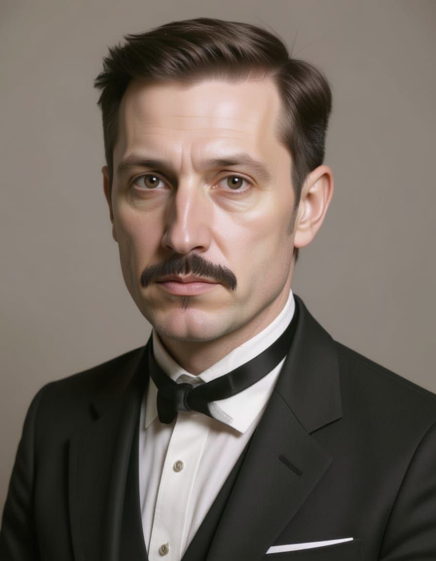 Make his shoulders a bit more square.