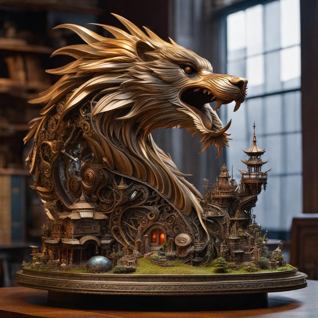 Desktop Sculpture AI Generated Artwork NightCafe Creator