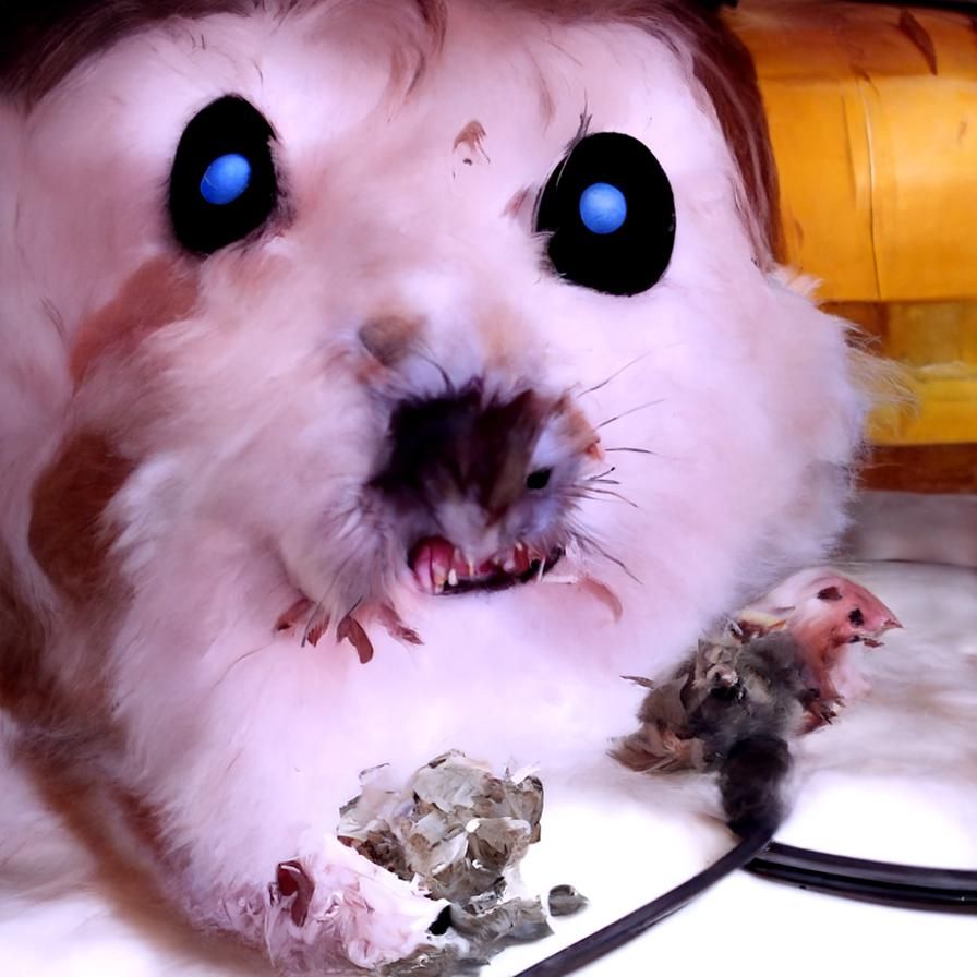 Mommy, my hamster keeps dying and reanimating! AI Generated Artwork