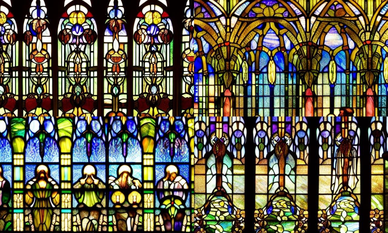 Fancy Stain Glass windows AI Generated Artwork NightCafe Creator