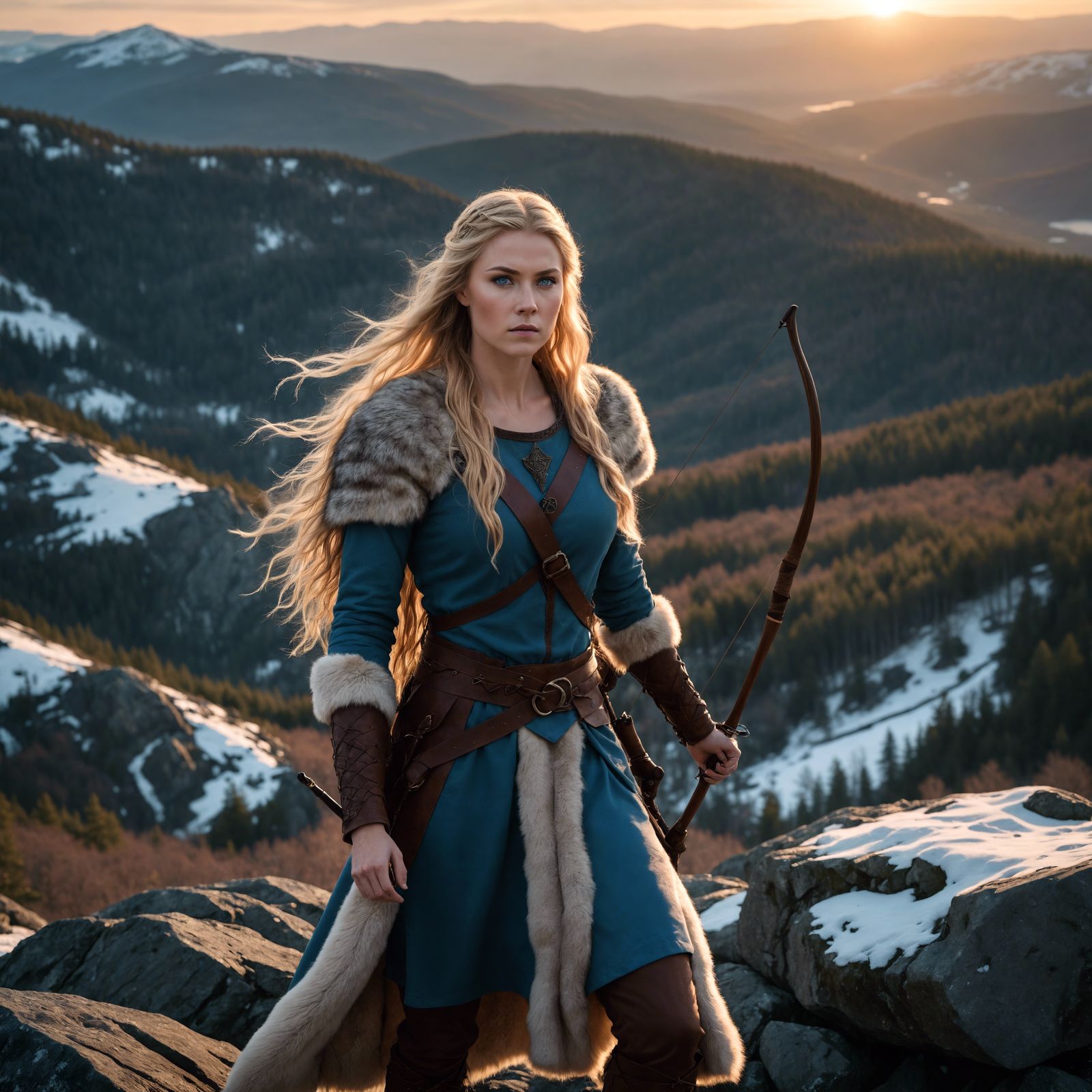 Beautiful Viking Archer. - AI Generated Artwork - NightCafe Creator