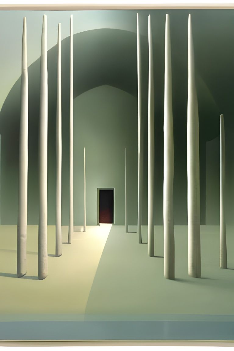 Zen Garden Matte Painting in Pastel Style