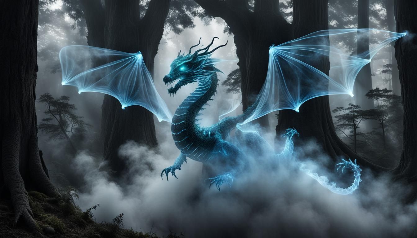 Ghost Dragon - AI Generated Artwork - NightCafe Creator