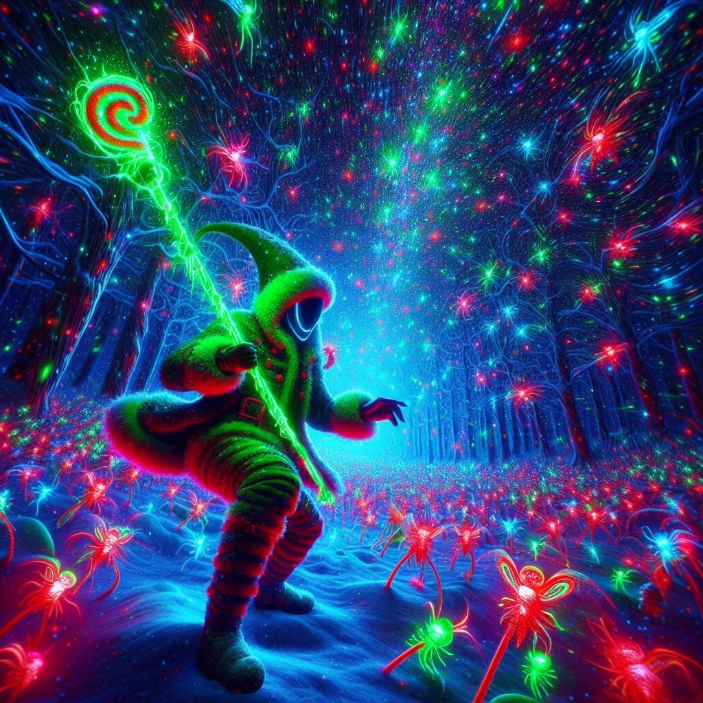 yule spirits light up the arctic forests