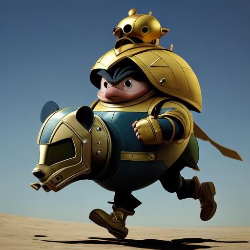 A stupid hedgehog walks around in a helmet, he has brass knu...