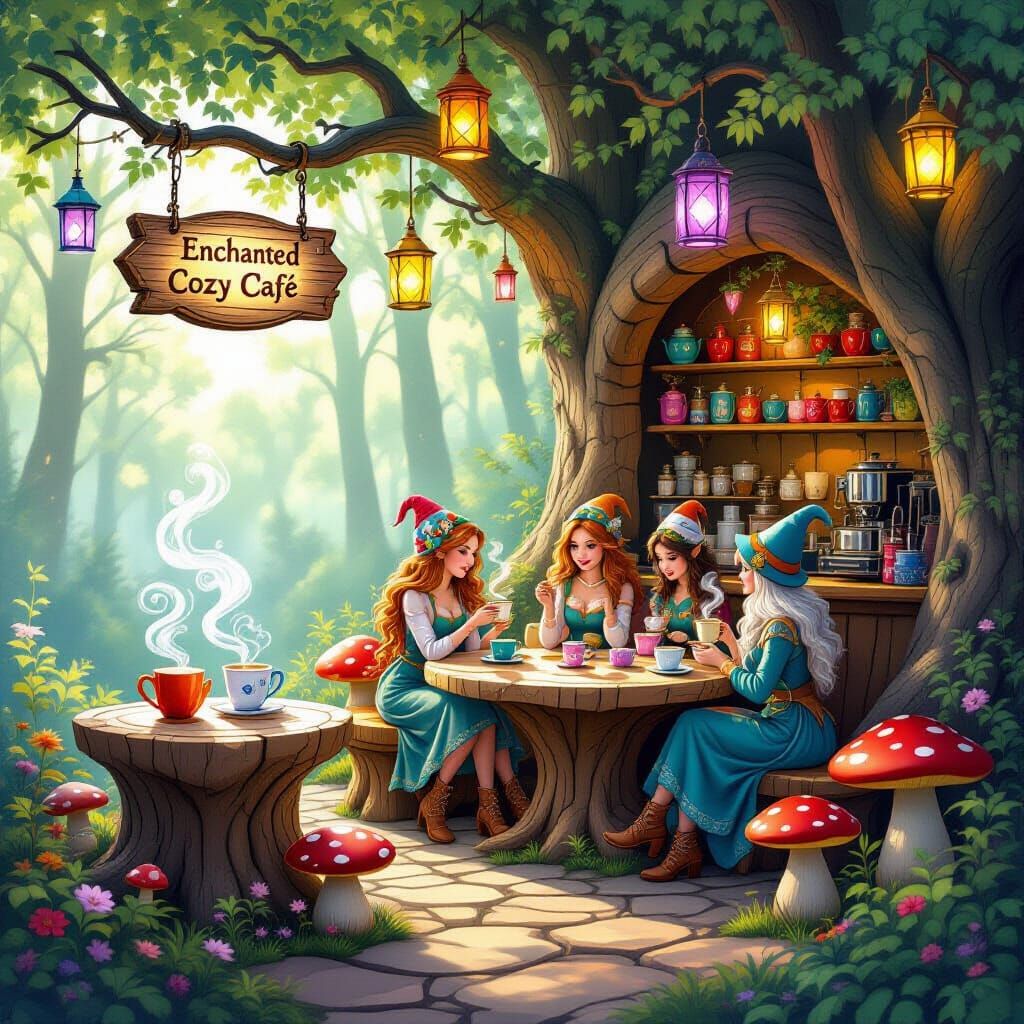 Enchanted Cafés Daily Challenge #1080  by @gypsy