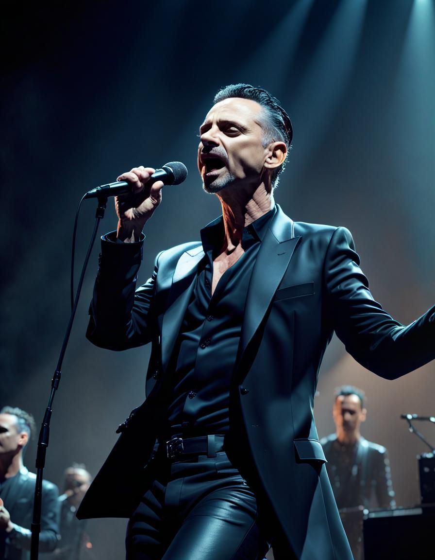 Dave Gahan of Depeche Mode singing Enjoy The Silence