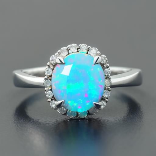 A blue opal ring