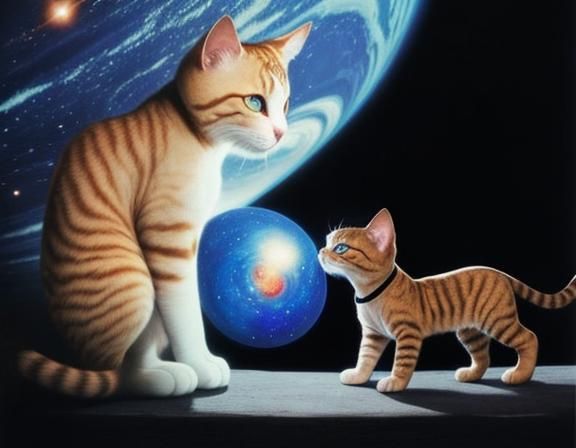 Cosmic cats - AI Generated Artwork - NightCafe Creator