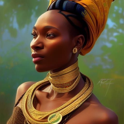 Tanzanian Woman In Traditional Attire