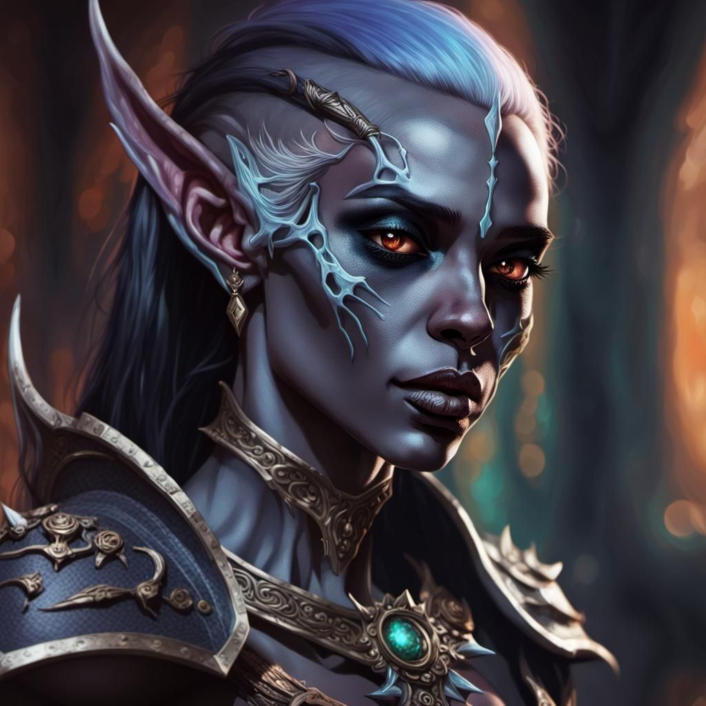 Dark Elf ~ Necromancer - AI Generated Artwork - NightCafe Creator