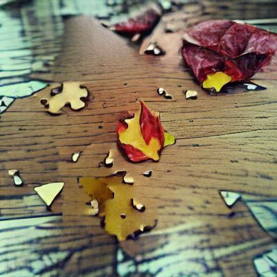 Autumn Leaves Falling Down Like Pieces Into Place - AI Generated ...