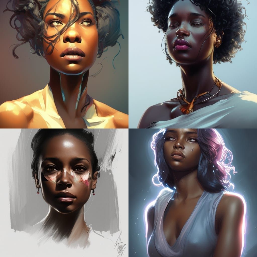 black woman tired - AI Generated Artwork - NightCafe Creator